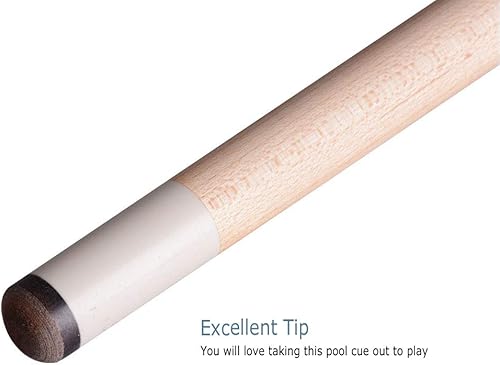 Miniatura 7 de Kit de palo de billar con punta de 13 mm y diseño ergonómico de 58 pulgadas, palo de arce canadiense con estuche duro