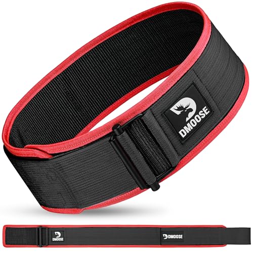DMoose Auto Locking Squat Belt for Women and Men, Provides Lumbar Support & Stability, 4