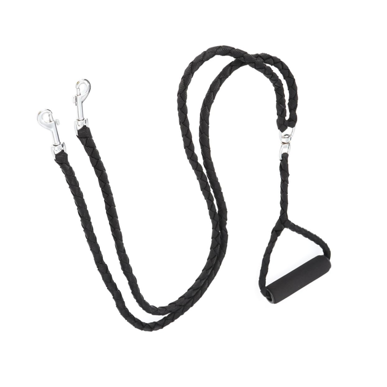 POPETPOP Dual Dog Leash No Handle Durable Dual Dog for Small to Medium Dogs Comfortable Grip Heavy Pulling Capacity for Walking Training and Outdoor Activities Black