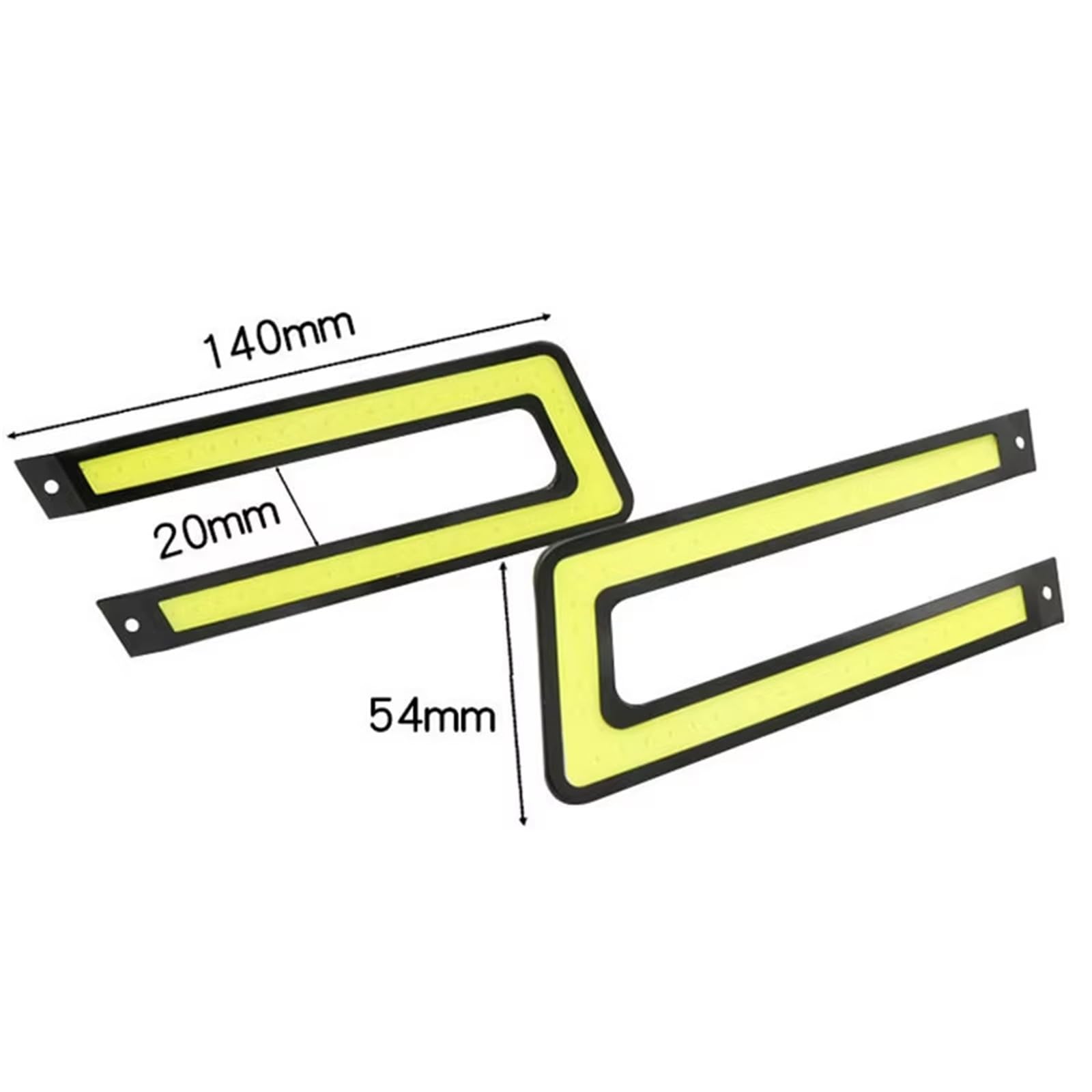 Fari Anteriori 2 Pezzi Di Guida Notturna Per Auto Fendinebbia A Forma Di U COB LED Luce Universale Per Camion Auto Luce Marcia Diurna DRL DC12V Luce Bianca Diurna Faro Proiettore