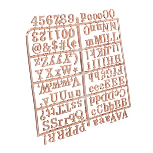 SOPOTUTU Lettres Alphabet Plastique Amovibles pour Tableau Feutre Lettres et Symboles Dorés pour Panneau Message DIY Accessoires Polyvalents pour École Bureau et Décor Maison