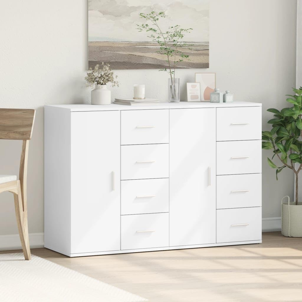 Kredensy 2 szt. białe 59 x 39 x 80 cm materiał drewnopochodny szafa witryna kuchnia szafka z witryną do salonu wielofunkcyjna szafka do sklepu deserowego, kawiarni, jadalni