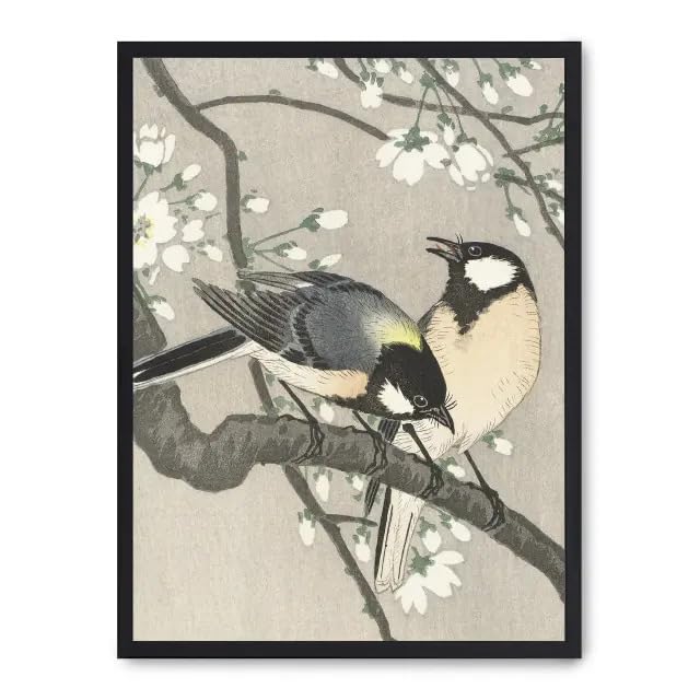 Cuadro spring birds solution mur vide tableau oiseaux decoration chaleureuse
