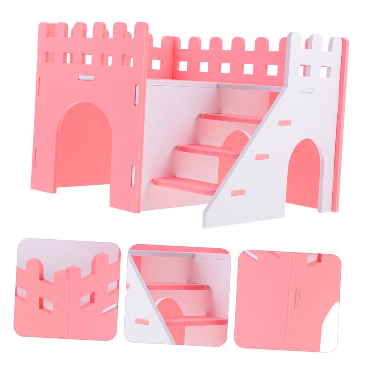 TOYANDONA Doppelstöckiges Hamsterversteck mit Leiter, PVC, 2 Stück