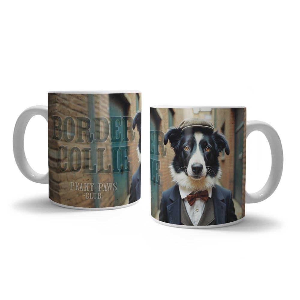 The Original Metal Sign Peaky Paws Club Ceramic Mug (Border Collie)