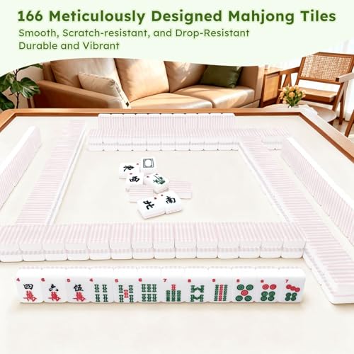 Juego de Mahjong Americano Set 166 Fichas Acrílico miniatura 7