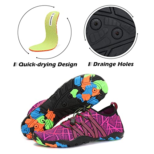 Image of Mishansha Water Shoes for Women Men, Quick-Dry Barefoot Swim Shoes with Drainage Holes, Lightweight Aqua Shoe for Beach Pool River Boating Yoga Walking
