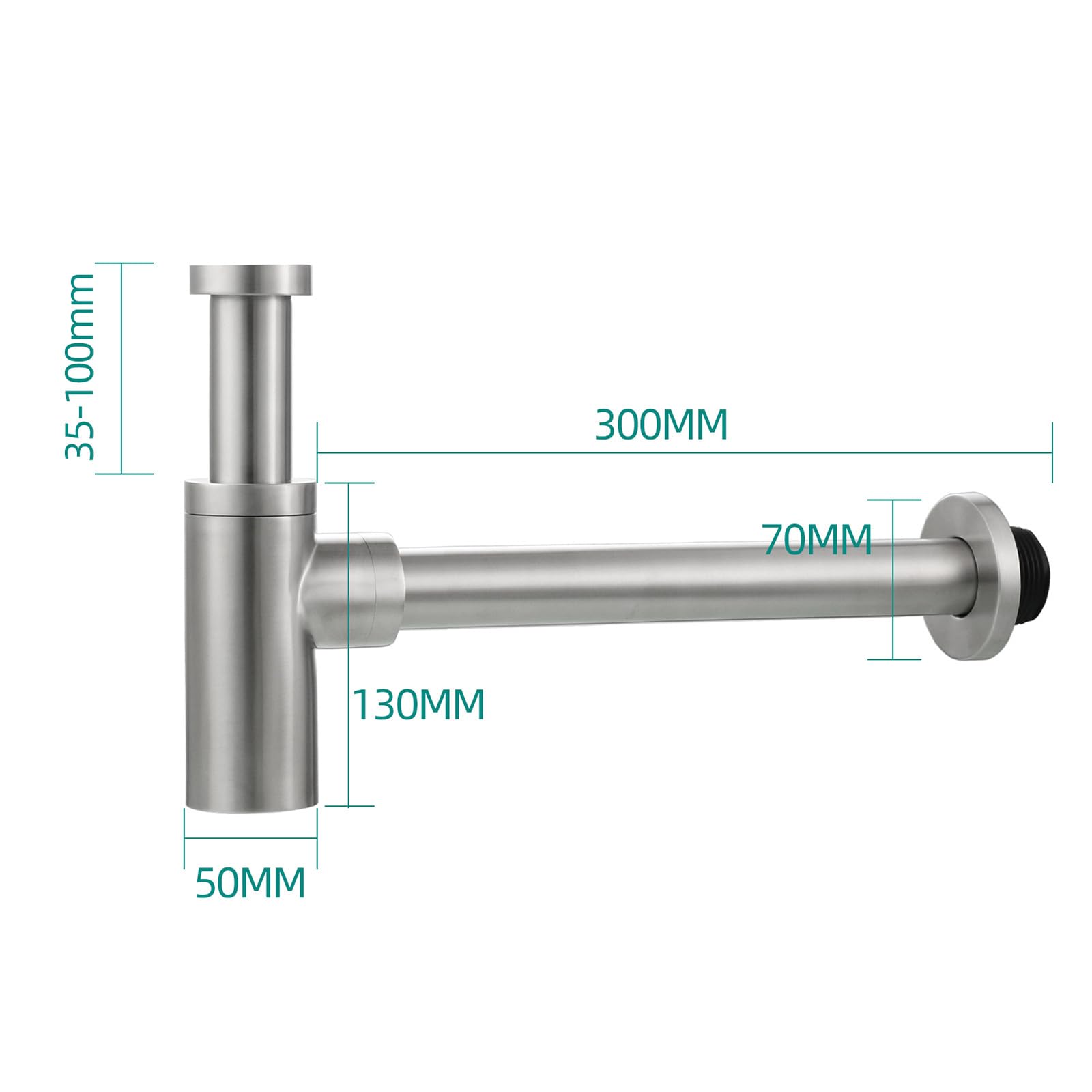 Siphon Waschbecken Mit Pop Up Ablaufventil,Geruchsverschluss,Verstellbares Abflussrohr,Bächlein Siphon Für Die Küchenspüle,Niversal Abflussrohr 1 1/4"