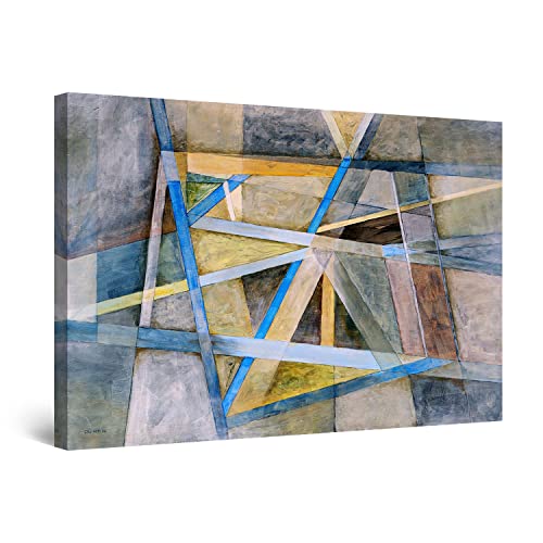 Startonight キャンバス壁アート装飾抽象幾何学ライン絵画リビングルーム用 80 x 120 CM