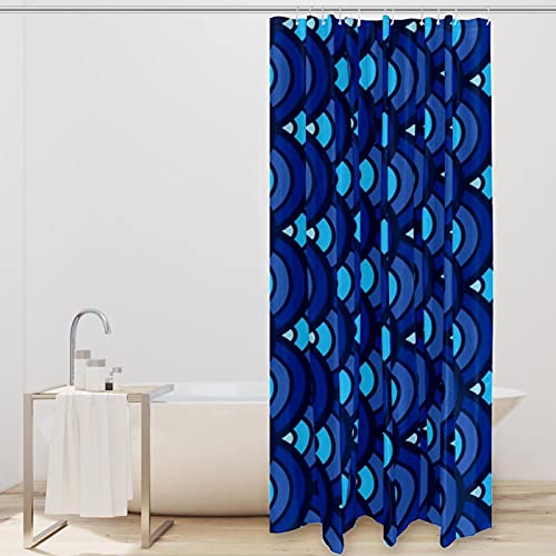 Rideau de douche imperméable anti-éclaboussures 183x183cm avec crochets - 3