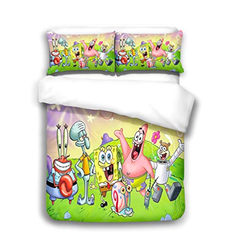 Sjj-RE Juego de Ropa de Cama de 3 Piezas, diseño de Bob...