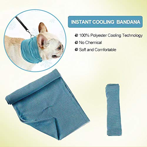 Kühlhalsband für Hunde, Hunde halstücher Kühlend, Hundehalsband Kühlend, Kühlende Halstuch Hund, Kopftücher Kühlend Hund, Sommer Pet Instant Cooling Schal (L)