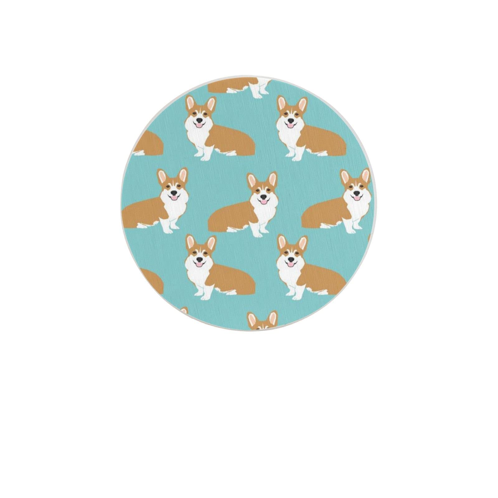 Corgi Dog Four Pieces Coaster Heat-Resistant Reusable Saucers for Drinks Wine Glasses Plants Cups Mugs