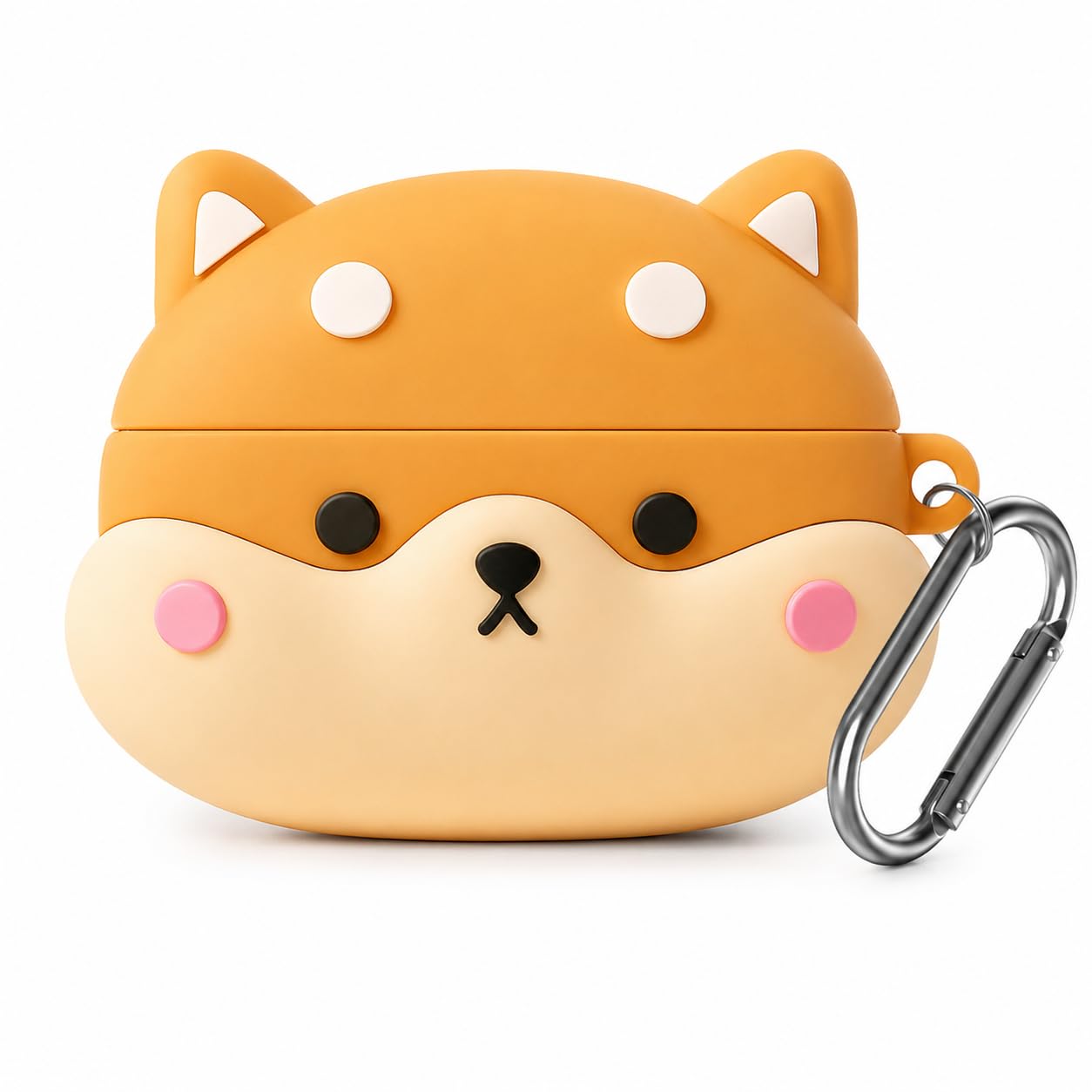 New Silicone Case Compatible with Oneplus Buds Nord 3 Pro (2024) Protective Soft Silicone 360° Full Protection Dust-Proof Shockproof Case Cover with Hook (Cover Only) (Shiba Dog)-image-12