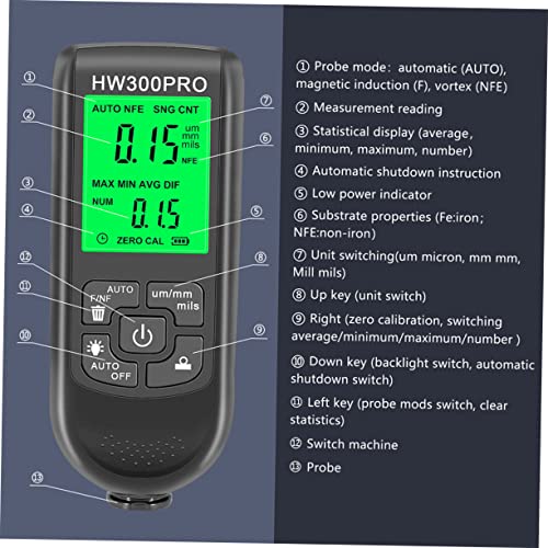Calibrador digital para grosor de pintura automotriz miniatura 6