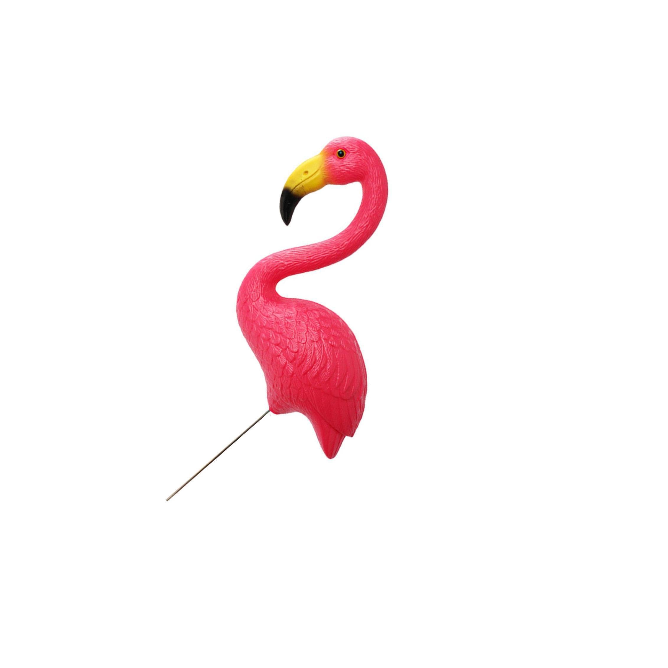 Mophrati Pink Flamingo Ornament For Planters And Flowerpots Easy And Fun Outdoor Decor Flowerpot Planter Holiday Decorations Accessories Yard Flamingo Statue, 29.5X23cm 36Cm