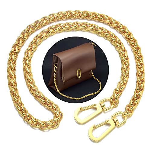 Image of 18K Gold Stainless Steel 8mm DIY Belt for Purse Shoulder Crossbody Hand Bag Accessories Replacement with Solid Buckles