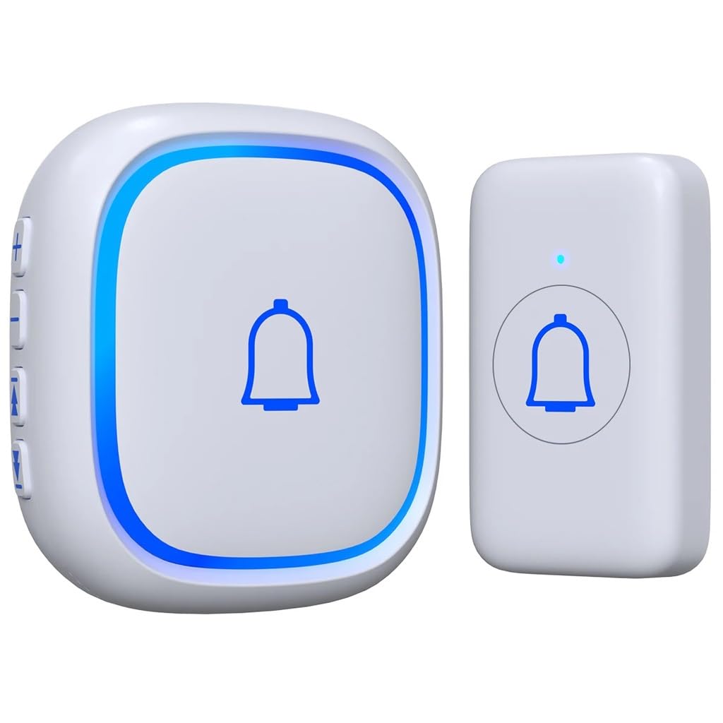 Mobygkfy D Oorbell Ip66 Waterproof 1000Ft House Oor Bell 56 Chimes Mute Mode Home Welcome Receiver