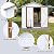 4x6ft Outdoor Metal Storage Shed with Lockable Door & Apex Roof, White Galvanized Steel Garden Shed for Lawn Tools, Waterproof Shed Outdoor Storage Clearance for Backyard (White)