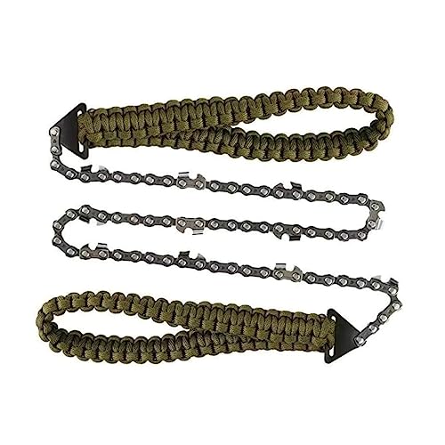 HANABASS Survival Essential Portable Cutting Tool Green Pocket Sawing Rope Chain for Outdoor