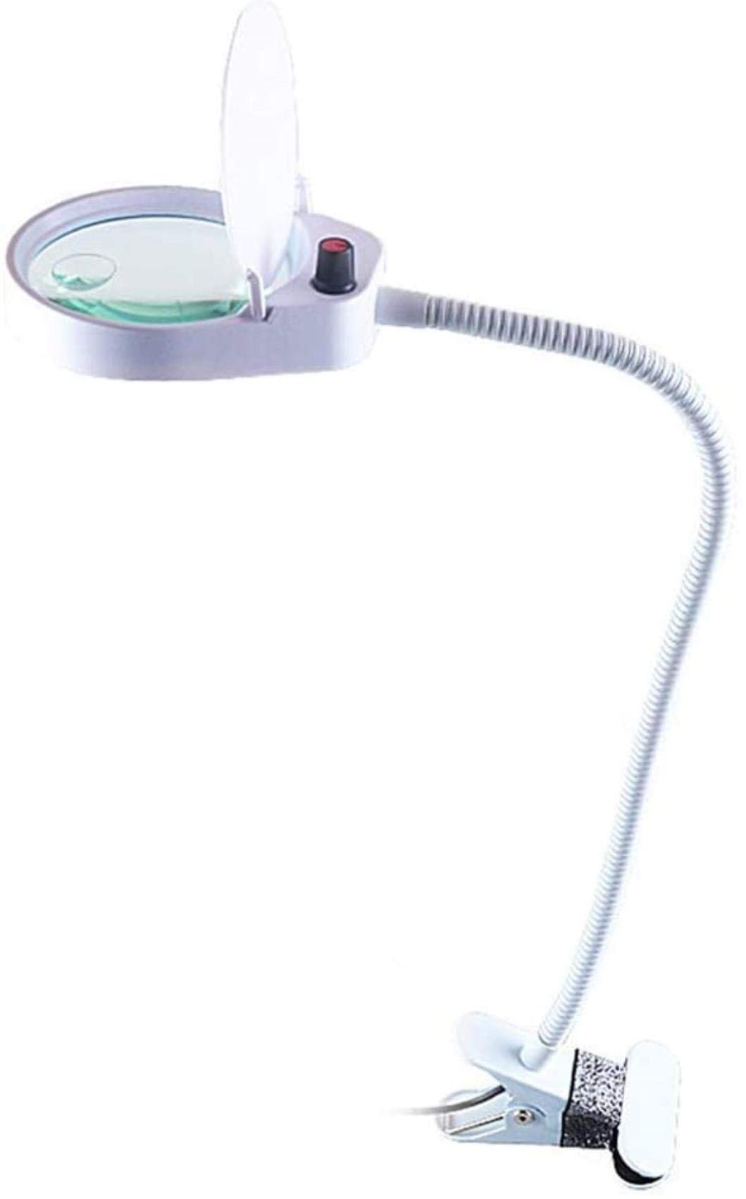 Lámpara de abrazadera de lupa de 3 x 10 aumentos con 26 luces LED, regulable, brazo giratorio ajustable, lupa iluminada para lectura, manualidades, reparación, lupa negra