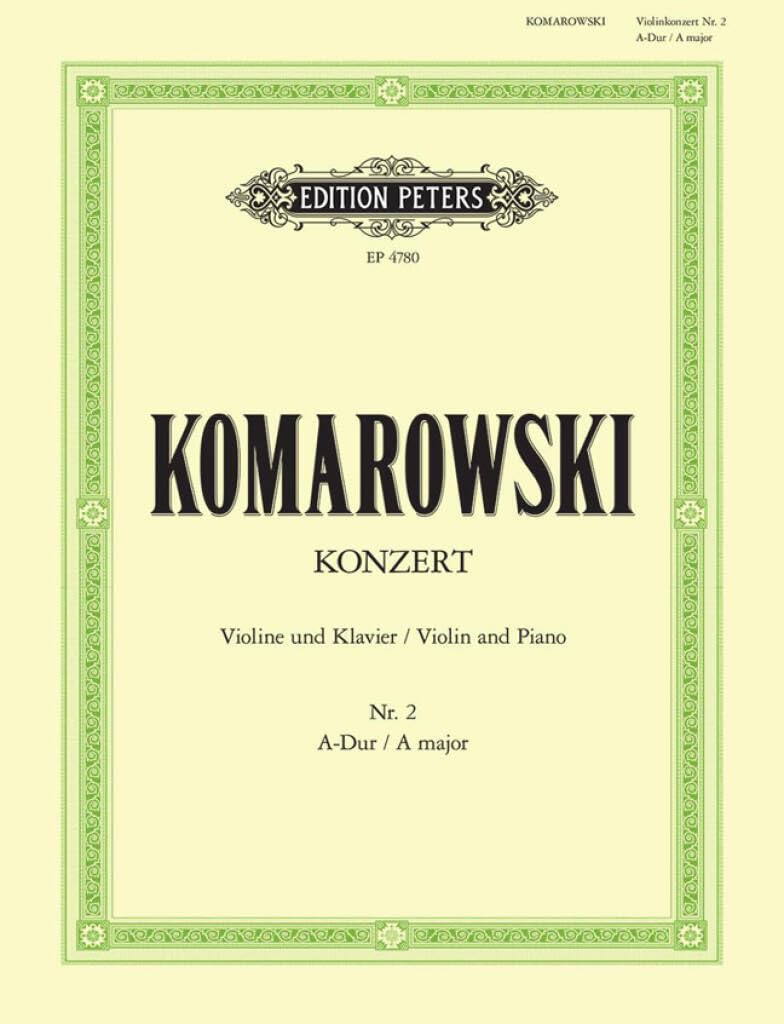 Violin Concerto No. 2 in a Edition for Violin and Piano: Edition for Viola and Piano (Edition Peters)