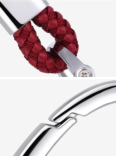 Miniatura 5 de ontto Funda para llave con llavero de fibra de carbono compatible con Nissan, Negro -