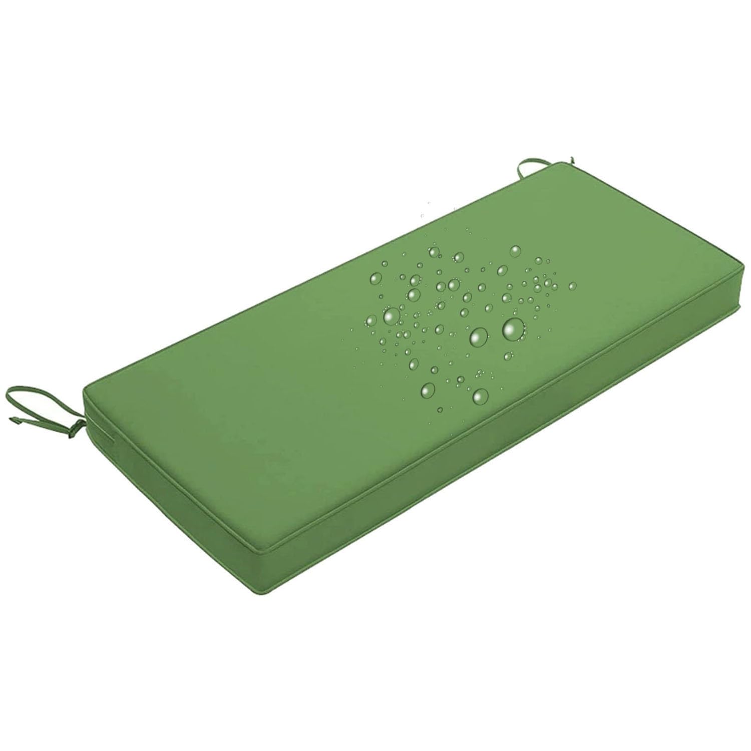 Odaima Bench Cushion Waterproof, Seat Cushions for Outdoor Furniture 80/120/100/150/180x40 cm,High-Density Bench Pad Anti-Slip with Ties,Patio Porch Swing Replacement Seat Pad(Grass Green,190x30x5cm)