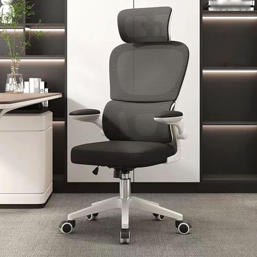 Fauteuil de bureau haut de gamme avec dossier haut en maille et appui-tête