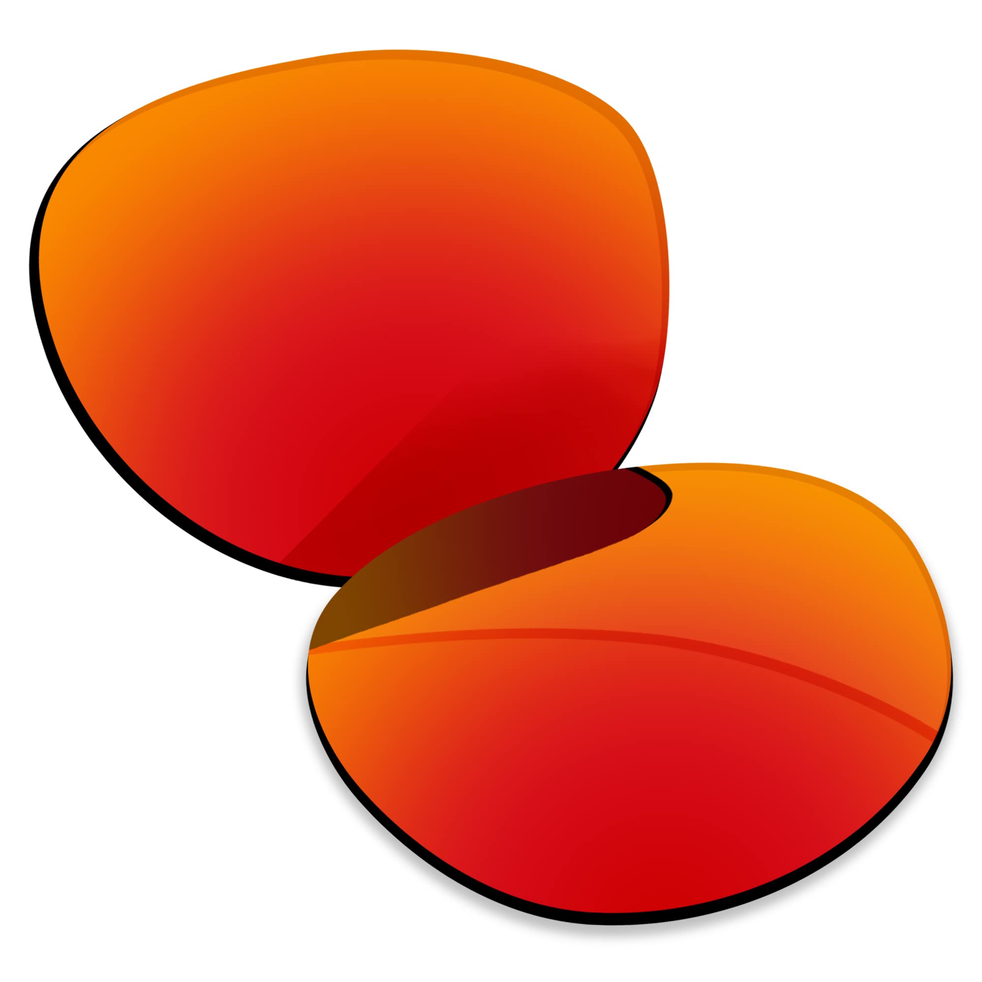 HEYDEFO Polarized Replacement Lenses for Ray-Ban Clubmaster RB3016 49mm Sunglasses - Fire Red