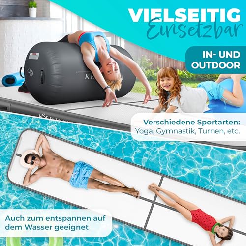 KESSER® Turnmatte Aufblasbar Airtrack 600x100x10 (Grau) - 6