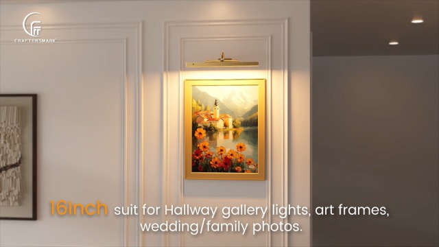 Image of Picture Light Battery Rechargeable, 3Pack Picture Light for Wall with Remote, 3 Color Modes and Dimmable Classic Art Lights for Paintings, Pictures in Gallery, Bedroom, with Timer Antique Gold