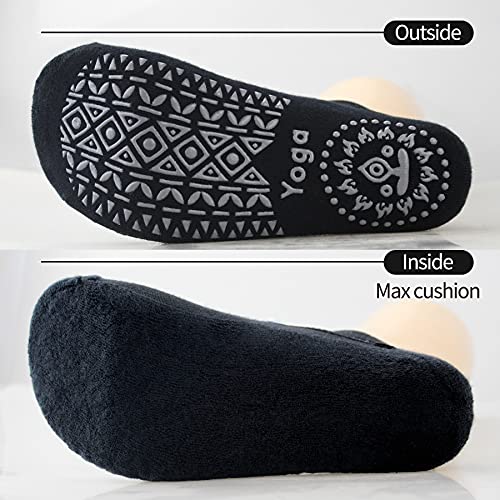 BIOAUM Non Slip Yoga Socks for Women,Anti-Skid Socks for Pilates,Barre,Dance 3-5 Pairs3
