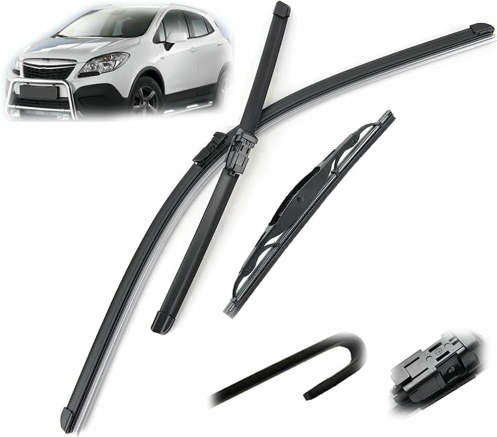 Juego de escobillas limpiaparabrisas Delanteras y traseras ZHUNDU 26''+14''+10'' para Parabrisas de Coche, escobillas de Lluvia para limpiaparabrisas Op&el para Mokka 2012-2017