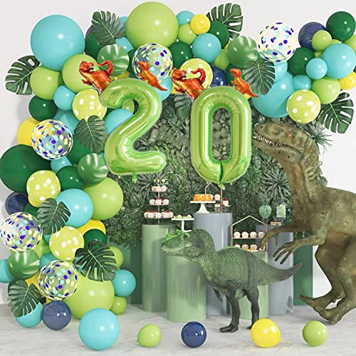 40 Inch Green Number 3 & 2 Pcs Mini Dinosaur Balloon For Boy Birthday Party Decorations, 3Rd Birthday Dinosaur Party Supplies, Green Jungle Dinosaur Theme Birthday Party Balloons Decorations #TOP5