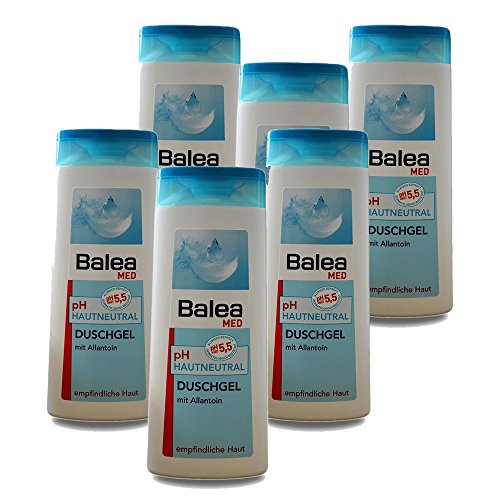Balea Med Duschgel pH Hautneutral mit Allantoin empfindliche Haut 6er Pack (6x300ml Flasche)