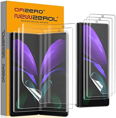 NEWZEROL 3 Sets Compatible for Samsung Galaxy Z Fold 2 5G Screen Protector [In-screen Fingerprint Recognition] [Full Coverage] TPU 3D Edge to Edge Soft Protective Film for Samsung Galaxy Z Fold 2 5G