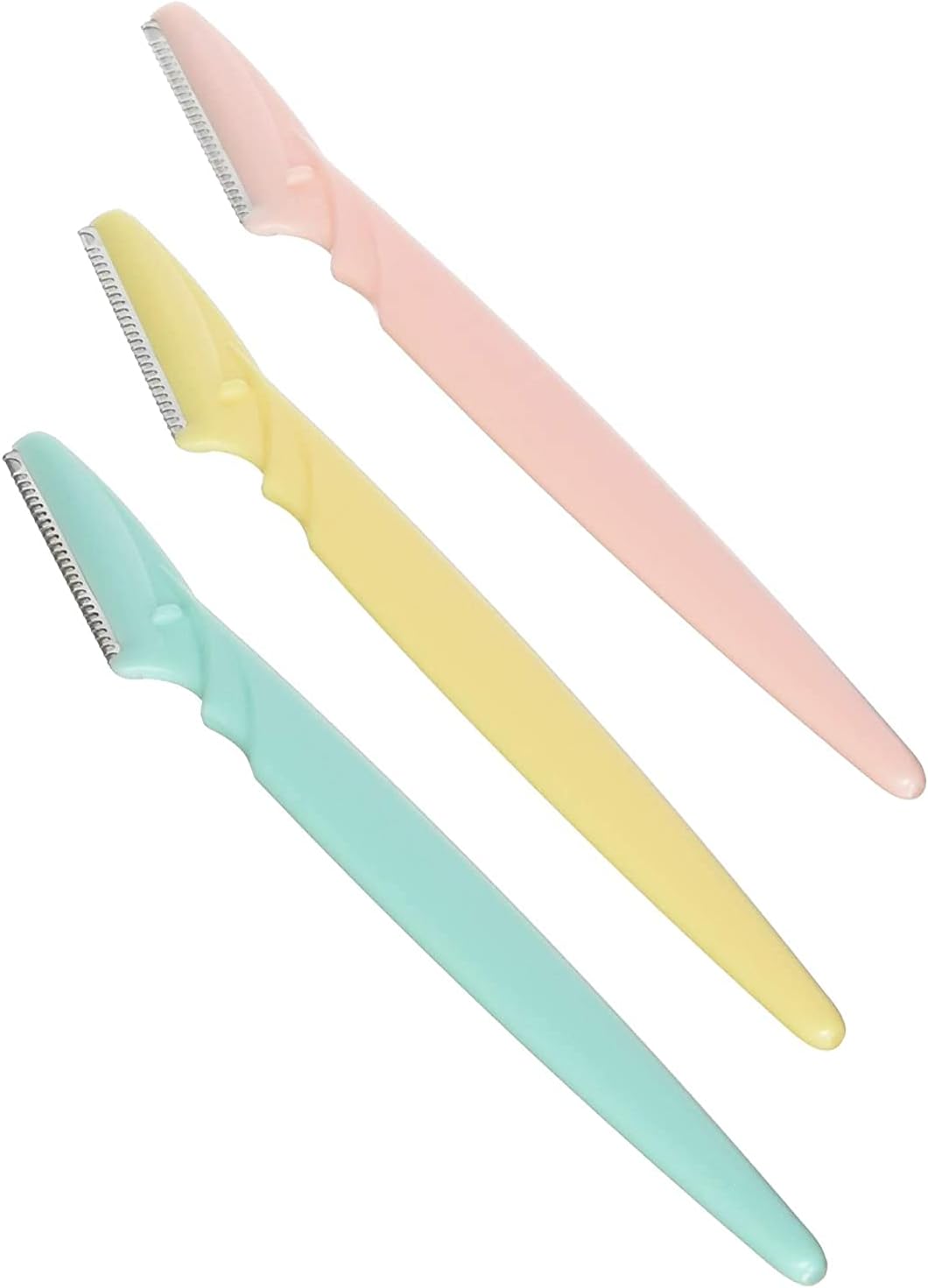 Diane Classic Multicolor Eyebrow Razor (Pack of 3) for Women, Adults
