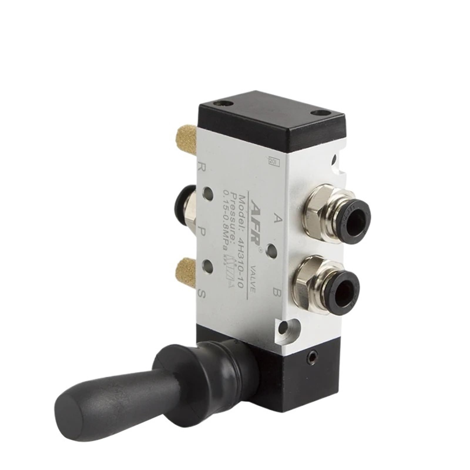 4H210-08 1/4 "4H310-10 Valvola manuale pneumatica a 2 posizioni a 5 porte Valvola di controllo pneumatica Valvola di controllo azionata a leva manuale a 5/2 vie | Valvola di controllo pneumatica (4H310-10, With-10mm-Fitting)