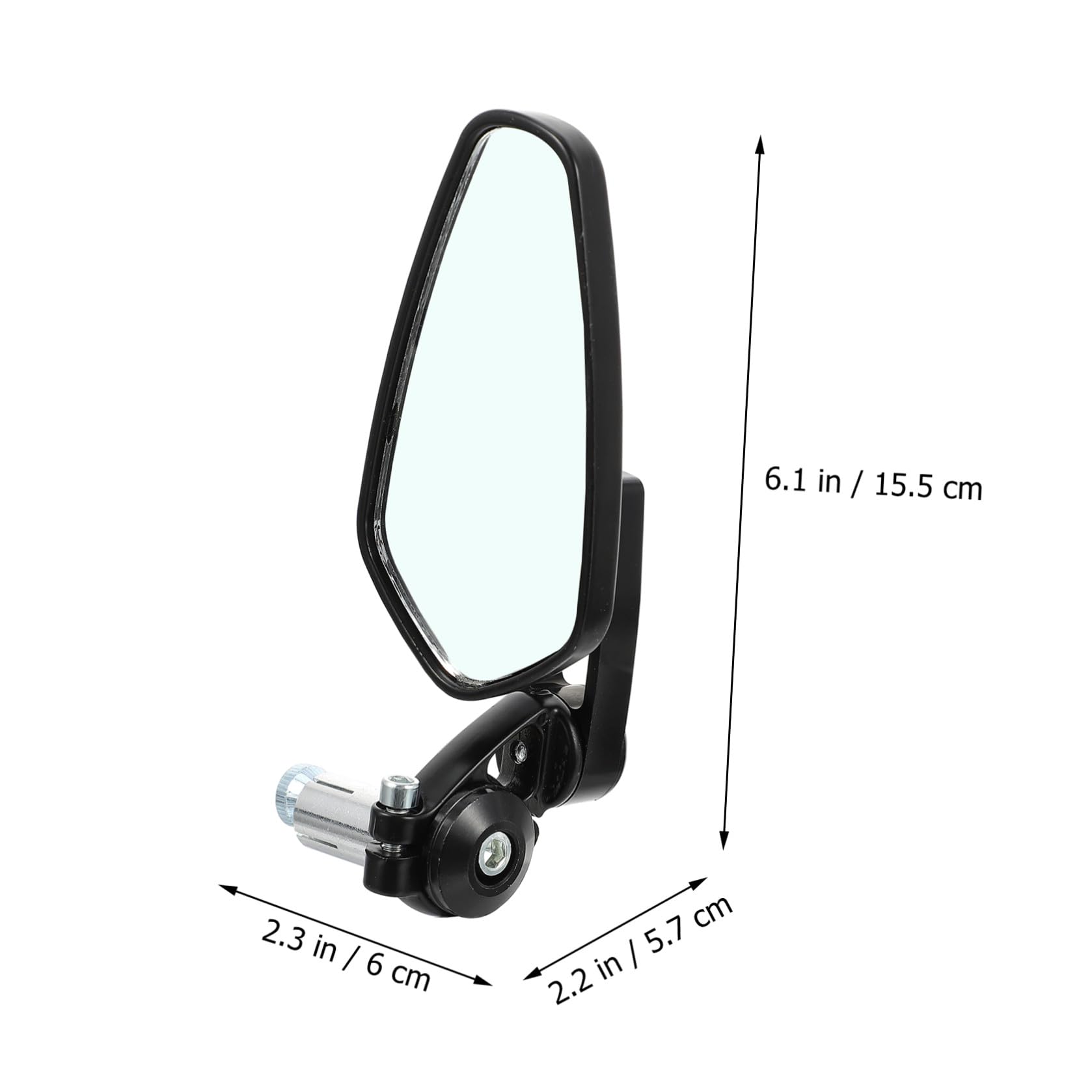 OUNONA Specchietti Retrovisori Moto per Manubrio 22mm in Lega di Alluminio e Abs Ampio Campo Visivo per Scooter e Naked in Nero
