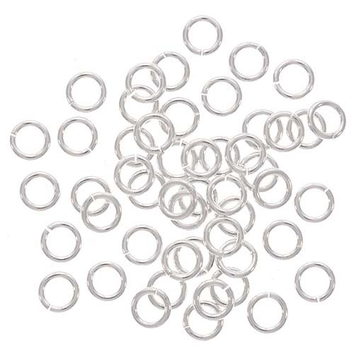 (50) 5Mm Open Jump Rings Sterling Silver 19 Gauge 36002 #TOP1