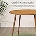 Best Choice Products Round 35.5in Dining Table for 4 w/Sturdy Wood Finish Steel Legs, Mid Century Modern, Space-Saving, Small Space Circle Dinette for Home, Kitchen, Apartment - Pecan