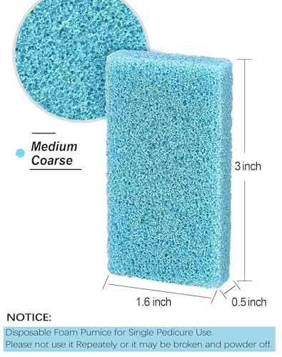 image for Maryton Disposable Foot Scrubber Pumice Pads, Pedicure Pumice Stone De