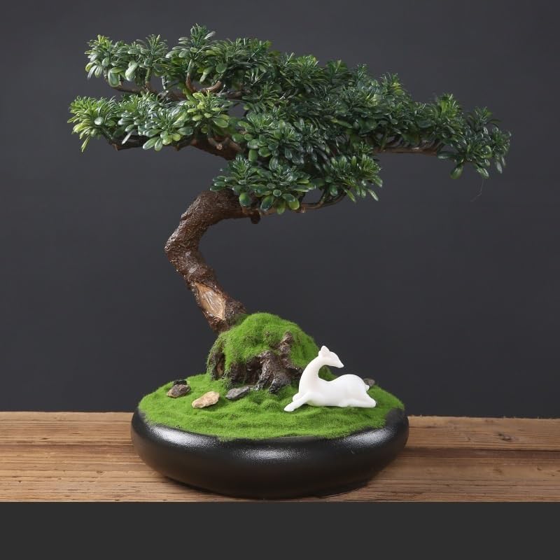 Faux plants indoor simulation arbre de pin accueillant vert style B - 6
