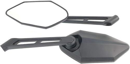 Miniatura 4 de OKSTNO Espejos retrovisores universales para motocicleta, vástago de metal resistente, Big Vision, se adapta a scooter de 0.315 in y 0.394 in