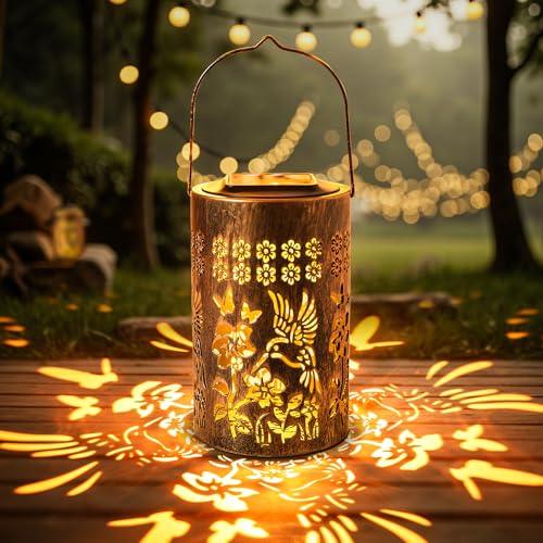Hummingbird Solar Lanterns Outdoor Waterproof Garden Decor Birthday Gifts for