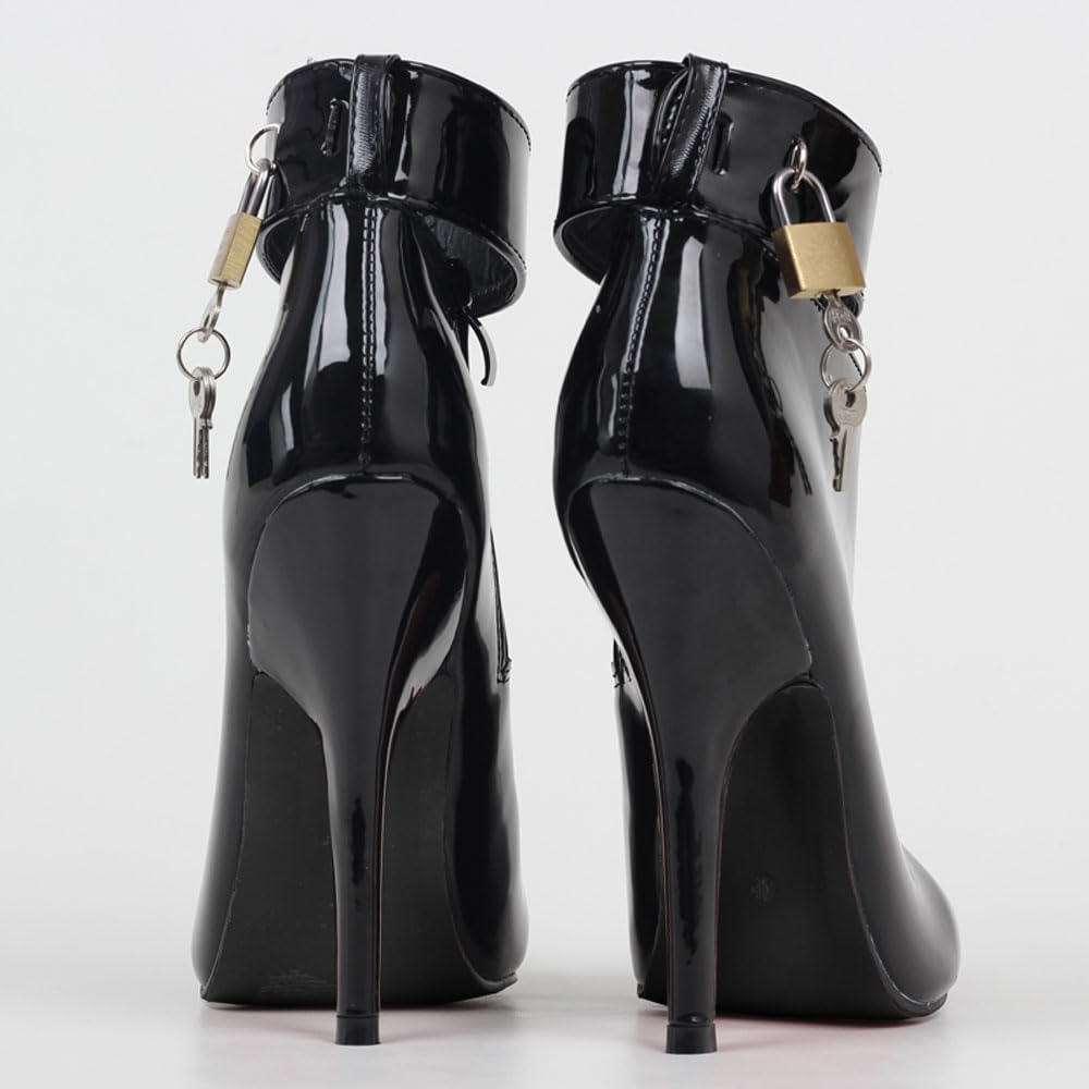 High Heels Hohe Absätze 12cm Lackleder Schuhe Mit Spitzer Zehe