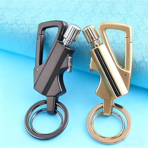 Encendedor llavero multifuncional 2 pack dorado miniatura 5