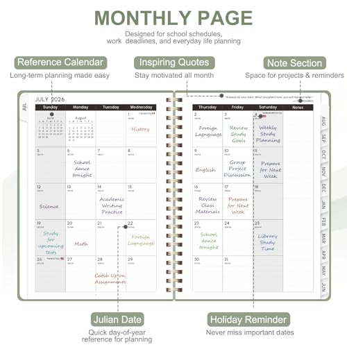 2026-2027 Weekly & Monthly Academic Planner, JUL 2026 - JUN 2027 - Image 3