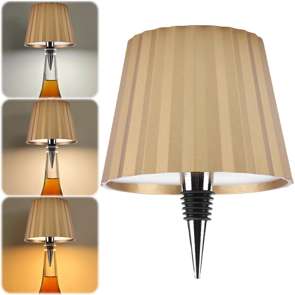 GETBSTOOP Wireless Bottle Lamp, Bottle Lamps for Liquor Bottles with 3 Modes Light Dimming, Rechargeable Led Lamp Shade, Touch Table Lamp for Home, Bar, Restaurants and Outdoor Use